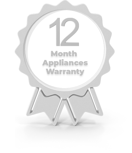 12 month appliances warranty - badge